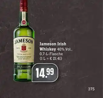 Scheck-in-Center Jameson Irish Whiskey 0,7L Angebot