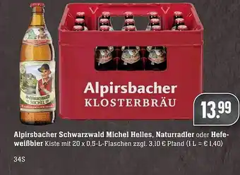 Scheck-in-Center Alpirsbacher Schwarzwald Michel Helles, Naturradler Oder Hefeweißbier Angebot