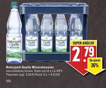 Scheck-in-Center Naturpark Quelle Mineralwasser 12x1L Angebot