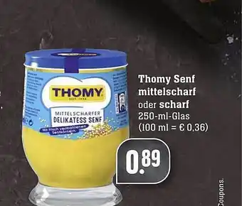 Scheck-in-Center Thomy Senf Mittelscharf Oder Scharf 250ml Angebot