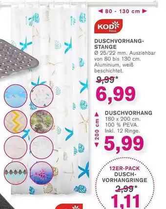 KODi Kodi Duschvorhang-stange Oder Duschvorhang Angebot