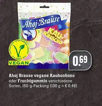 Scheck-in-Center Ahoj Brause Vegane Kaubonbons Oder Fruchtgummis 150g Angebot