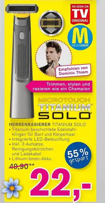 KODi Solo Herrenrasierer Titanium Solo Angebot