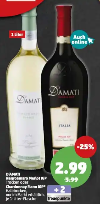 PENNY D'Amati Negroamaro Merlot IGP oder Chardonnay Fiano IGP 1 L Angebot