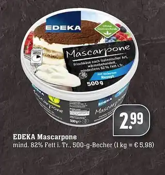 Scheck-in-Center Edeka Mascarpone 500g Becher Angebot