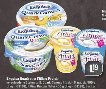 Scheck-in-Center Exquisa Quark Oder Fitline Protein 500g Angebot