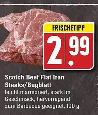 Scheck-in-Center Scotch Beef Flat Iron Steaks - Bugblatt 100g Angebot