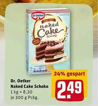 REWE Dr. Oetker Naked Cake Schoko Angebot