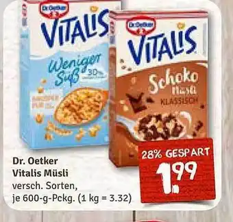 nahkauf Dr Oetker Vitalis Müsli Angebot