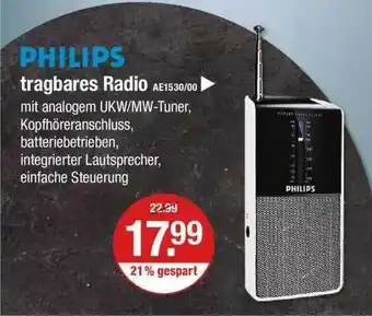 V Markt Philips Tragbares Radio Angebot