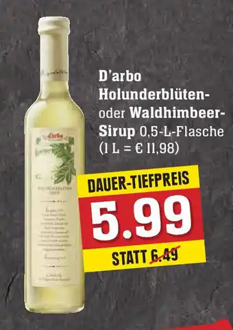 E-Center D'arbo Holunderbluten- o. Waldhimbeer-Sirup 500ml Angebot