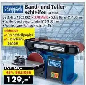 Norma24 Scheppach Band- Und Tellerschleifer Bts900 Angebot