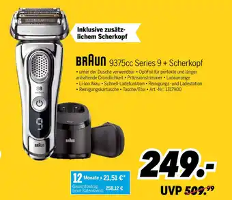 MEDIMAX Braun 9375cc Series 9+Scherkopf Angebot