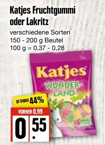 Edeka Frischemarkt Katjes Fruchtgummi oder Lakritz 150-200g Beutel Angebot