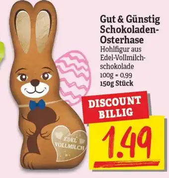 NP Discount Gut & Günstig Schokoladen Osterhase 150g Stück Angebot