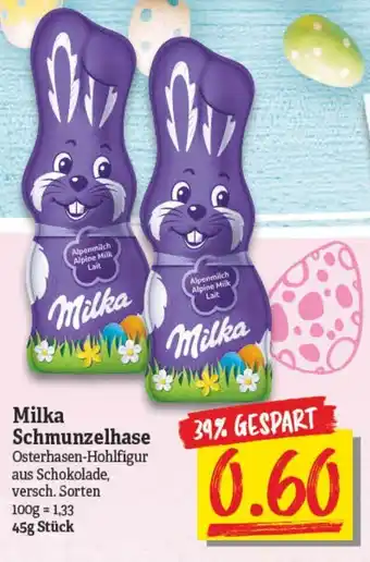 NP Discount Milka Schmunzelhase 45g Stück Angebot