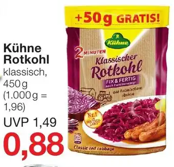 Jawoll Kühne Rotkohl 450g Angebot