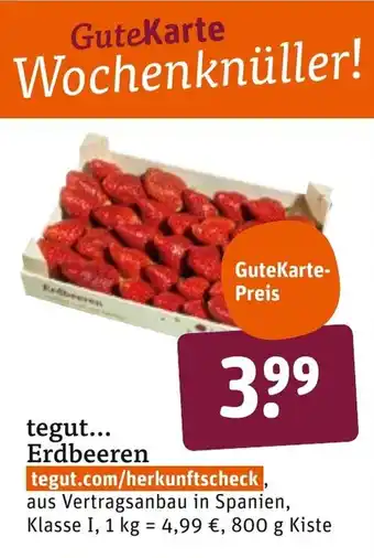 tegut Tegut Erdbeeren 800g Kiste Angebot