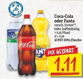 NP Discount Coca-cola Oder Fanta Versch. Sorten Angebot