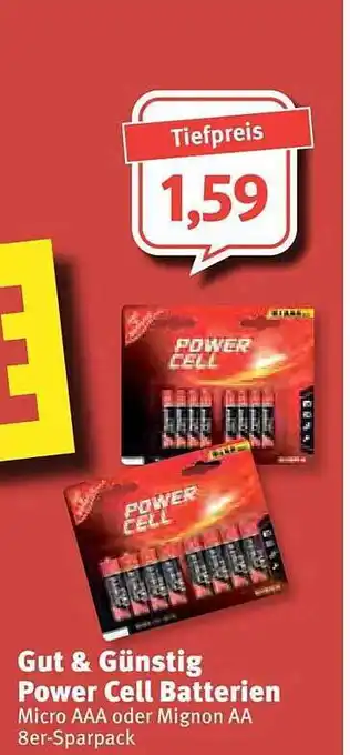 Feneberg Gut & Günstig Power Cell Batterien Angebot