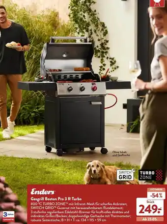 Aldi Nord Enders Gasgrill Boston Pro 3 R Turbo Angebot