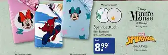 Aldi Nord Spannbetttuch Minie Mouse Marvel Spider-man Angebot