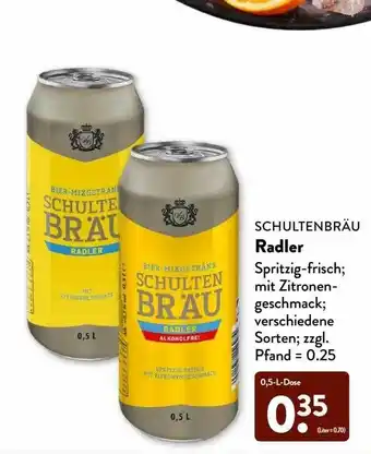 Aldi Nord Schultenbräu Radler Angebot