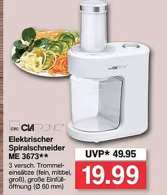 Famila Nord West Clatronc Elektrischer Spiralschneider Me 3673 Angebot