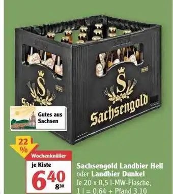 Globus Sachsengold Landbier Hell Oder Landbier Dunkel Angebot