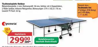 Globus Tischtennisplatte Outdoor Sponeta Angebot