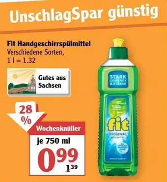 Globus Fit Handgeschirrspümittel Verschiedene Sorten Angebot