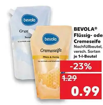 Kaufland Bevola Flüssig- Oder Cremeseife Angebot