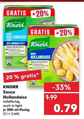 Kaufland Knorr Sauce Hollandaise Angebot