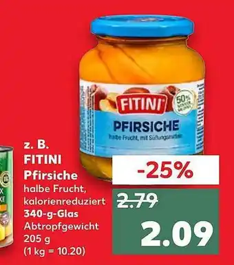 Kaufland Z. B. Fitini Pfirsiche Angebot