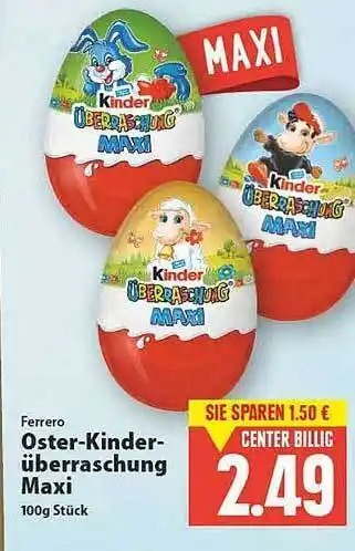 E-Center Ferrero Oster-kinder überraschung Maxi Angebot