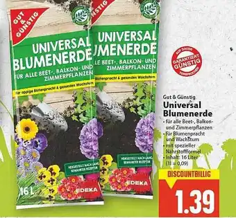 E-Center Gut & Günstig Universal Blumenerde Angebot