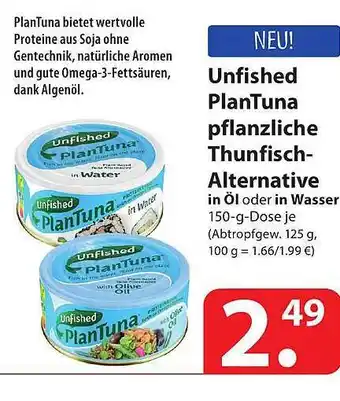 Famila Nord Ost Unfished Plantuna Pflanzliche Thunfisch-alternative Angebot