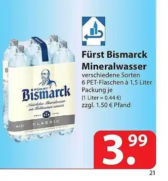 Famila Nord Ost Fürst Bismarck Mineralwasser Angebot