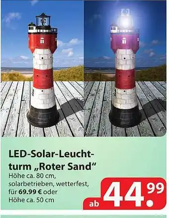 Famila Nord Ost Led-solar-leuchtturm „roter Sand” Angebot