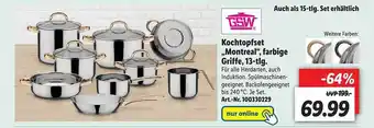 Lidl Kochtopfset „monteal” Farbige Griffe 13-tlg Angebot