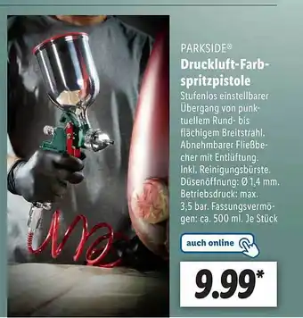 Lidl Parkside Druckluft-farb-spritzpistole Angebot