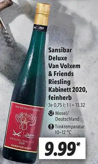 Lidl Sansibar Deluxe Van Volxem & Friends Riesling Kabinett 2020 Feinherb Angebot
