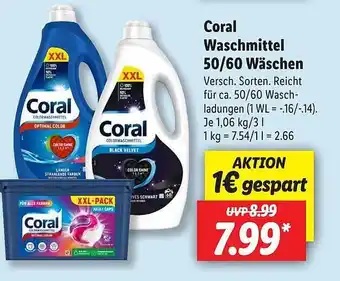 Lidl Coral Waschmittel 50 60 Wäschen Angebot