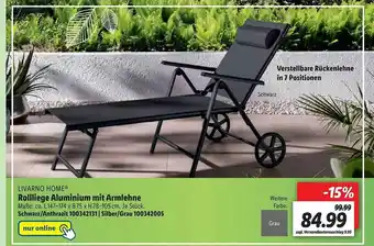 Lidl Livarno Home Rollliege Aluminium Mit Armlehme Angebot