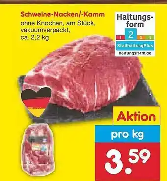 Netto Marken-Discount Schweine-nacken-kamm Angebot