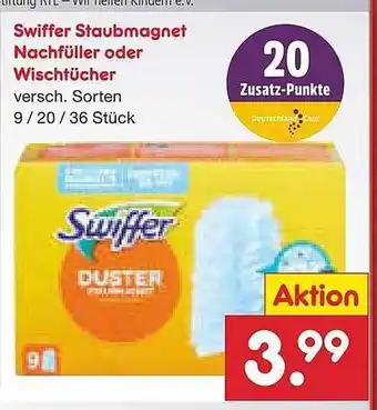 Netto Marken-Discount Swiffer Staubmagnet Nachfüller Oder Wischtücher Angebot