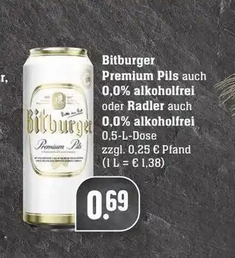 Scheck-in-Center Bitburger Premium Pils Auch 0.0% Alkoholfrei Oder Radler Auchh 0.0% Alkoholfrei Angebot