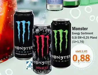 Aktiv Irma Monster Energy Sortiment Angebot