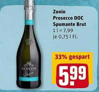 REWE Kaufpark Zonin Prosecco DOC Spumante Brut Angebot