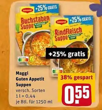 REWE Kaufpark Maggi Guten Appetit Suppen Angebot